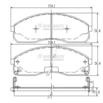 Гальмiвнi колодки дисковi NIPPARTS J3600310