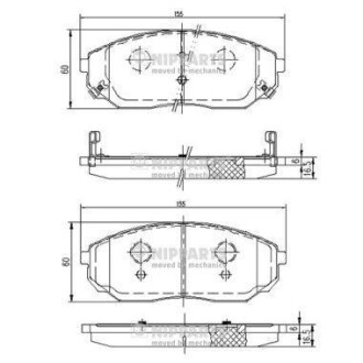 Гальмiвнi колодки дисковi NIPPARTS J3600318