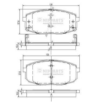 Гальмiвнi колодки дисковi NIPPARTS J3600319