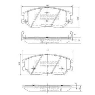 Гальмiвнi колодки дисковi NIPPARTS J3600327