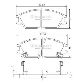 Гальмiвнi колодки дисковi NIPPARTS J3600515