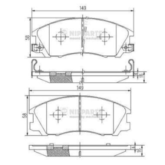 Гальмiвнi колодки дисковi NIPPARTS J3600534