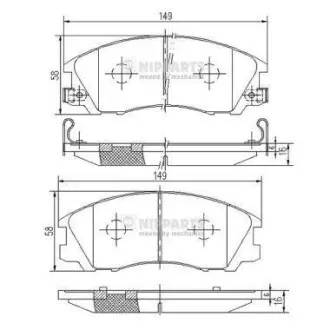 Тормозные колодки дисковые NIPPARTS J3600534