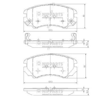 Гальмiвнi колодки дисковi NIPPARTS J3600541