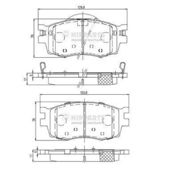 Гальмiвнi колодки дисковi NIPPARTS J3600542