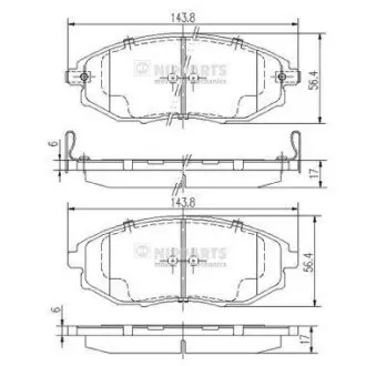 Гальмiвнi колодки дисковi NIPPARTS J3600912