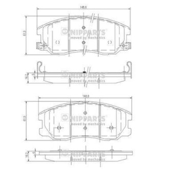 Гальмiвнi колодки дисковi NIPPARTS J3600913