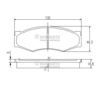 Гальмiвнi колодки дисковi NIPPARTS J3601011