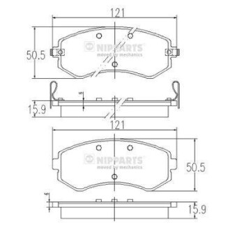 Гальмiвнi колодки дисковi NIPPARTS J3601060