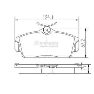 Гальмiвнi колодки дисковi NIPPARTS J3601068 (фото 1)