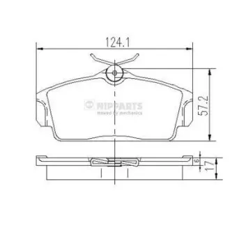 Гальмiвнi колодки дисковi NIPPARTS J3601068