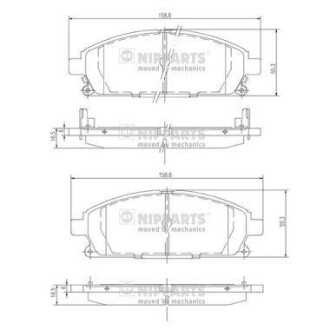 Гальмiвнi колодки дисковi NIPPARTS J3601071