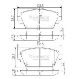 Гальмiвнi колодки дисковi NIPPARTS J3601072