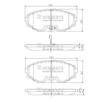 Гальмiвнi колодки дисковi NIPPARTS J3601074