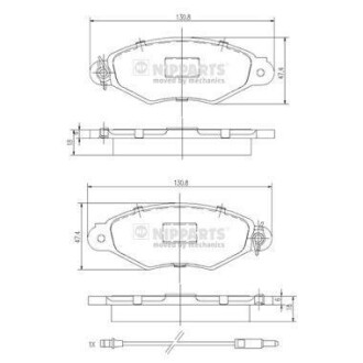 Гальмiвнi колодки дисковi NIPPARTS J3601093 (фото 1)