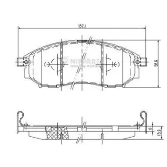 Гальмiвнi колодки дисковi NIPPARTS J3601094