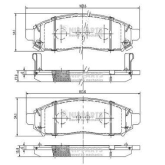 Гальмiвнi колодки дисковi NIPPARTS J3601095