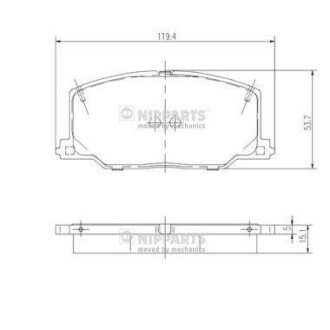 Тормозные колодки P Toyota Camry, Carina, Celica 86-93 NIPPARTS J3602037