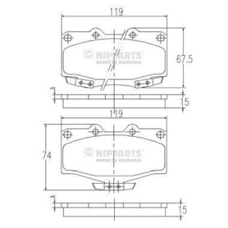 Гальмiвнi колодки дисковi NIPPARTS J3602054