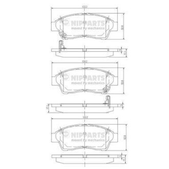 Гальмiвнi колодки дисковi NIPPARTS J3602064 (фото 1)