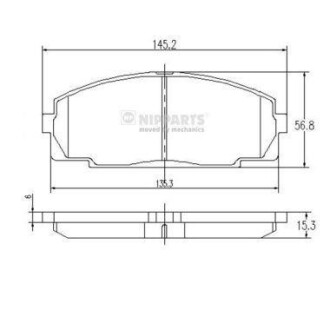 Гальмiвнi колодки дисковi NIPPARTS J3602076