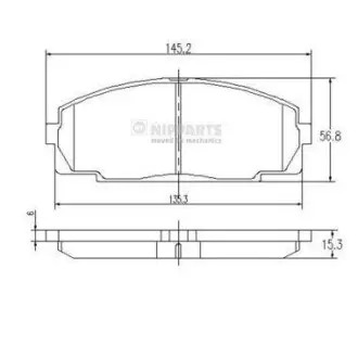 Гальмiвнi колодки дисковi NIPPARTS J3602076