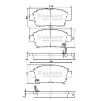 Гальмiвнi колодки дисковi NIPPARTS J3602088