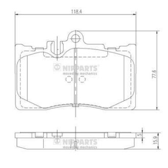 Гальмiвнi колодки дисковi NIPPARTS J3602111