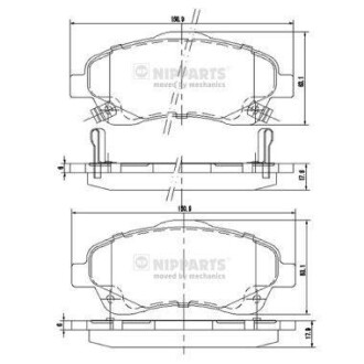 Гальмiвнi колодки дисковi NIPPARTS J3602112