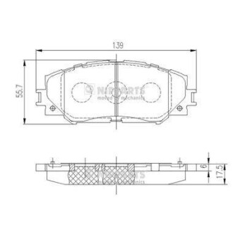 Гальмiвнi колодки дисковi NIPPARTS J3602120