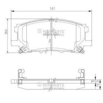 Гальмiвнi колодки дисковi NIPPARTS J3602125