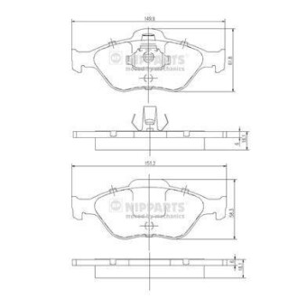 Гальмiвнi колодки дисковi NIPPARTS J3603065