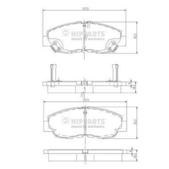 Гальмiвнi колодки дисковi NIPPARTS J3604030