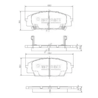 Гальмiвнi колодки дисковi NIPPARTS J3604055