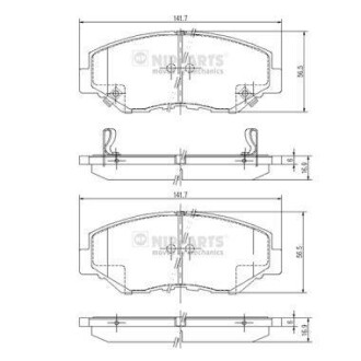 Гальмiвнi колодки дисковi NIPPARTS J3604061