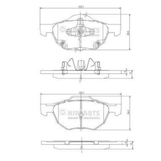 Гальмiвнi колодки дисковi NIPPARTS J3604064