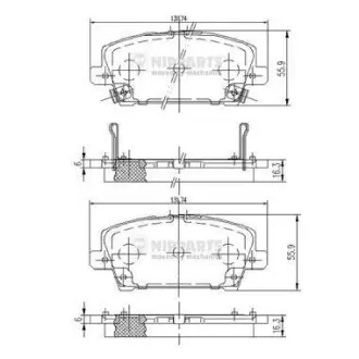 Гальмiвнi колодки дисковi NIPPARTS J3604065