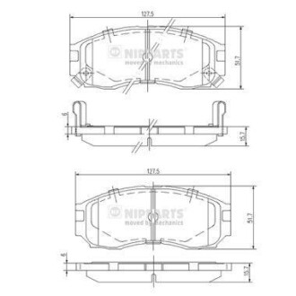 Гальмiвнi колодки дисковi NIPPARTS J3605030 (фото 1)