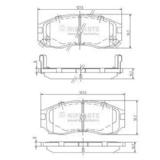 Гальмiвнi колодки дисковi NIPPARTS J3605030