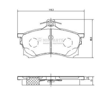 Гальмiвнi колодки дисковi NIPPARTS J3605037 (фото 1)