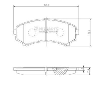 Гальмiвнi колодки дисковi NIPPARTS J3605039