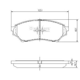 Гальмiвнi колодки дисковi NIPPARTS J3605040