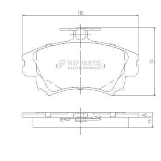 Гальмiвнi колодки дисковi NIPPARTS J3605042