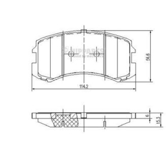 Гальмiвнi колодки дисковi NIPPARTS J3605048