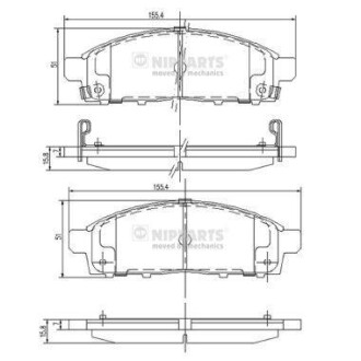 Гальмiвнi колодки дисковi NIPPARTS J3605050