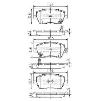 Гальмiвнi колодки дисковi NIPPARTS J3608026