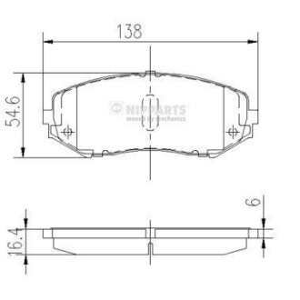 Гальмiвнi колодки дисковi NIPPARTS J3608029