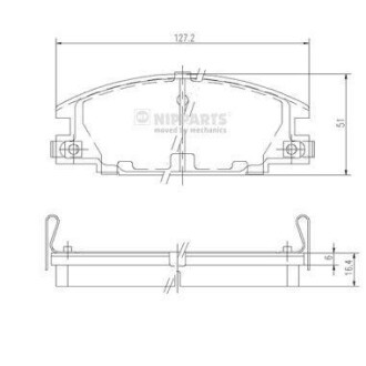 Гальмiвнi колодки дисковi NIPPARTS J3609004