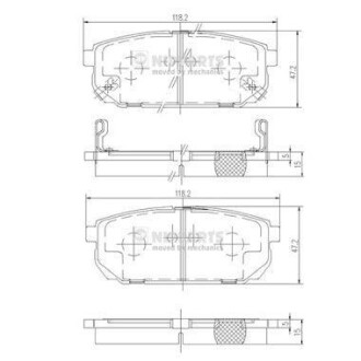 Гальмiвнi колодки дисковi NIPPARTS J3610305