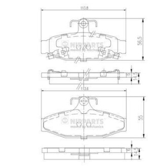 Гальмiвнi колодки дисковi NIPPARTS J3610400 (фото 1)